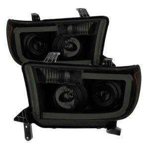 Передняя оптика диодная темно-черная New Style для Toyota Tundra 2007-2013